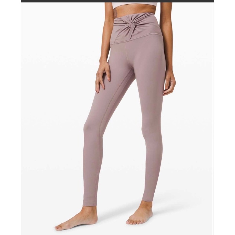 Lululemon Align Twist Front High Rise Violet Verbana Nulu Leggings Size 6